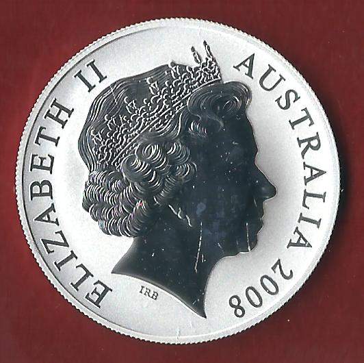  1 D. Australien Känguruh 2008 ST in oK Koblenzer Münzen Studio Koblenz Frank Maurer Al899   