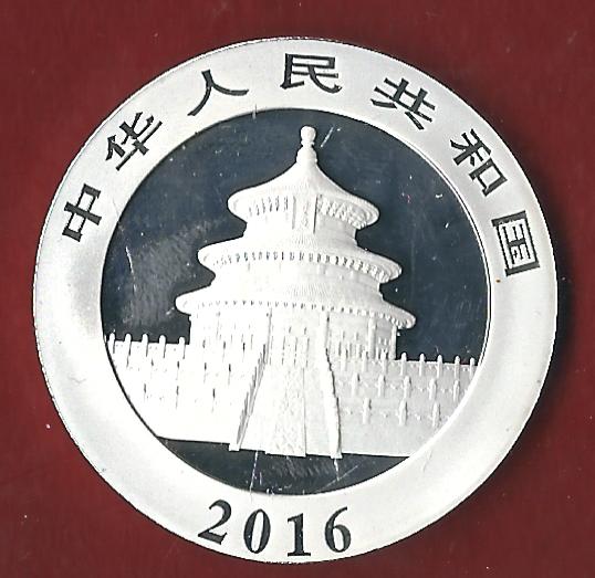  China 1 Oz China Panda 2016 ST in oK Koblenzer Münzen Studio Koblenz Frank Maurer Al895   