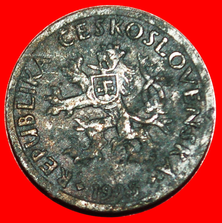  Ⰶ BRIDGE (1923-1925): CZECHOSLOVAKIA ★ 2 HELLERS 1925 LION! ★LOW START! ★ NO RESERVE!   