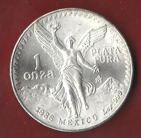  Mexico 1 OZ AG 1986 ohne Kapsel. Koblenzer Münzen Studio Koblenz Frank Maurer Al892   