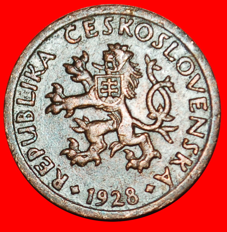 Ⰶ BRIDGE (1922-1938): CZECHOSLOVAKIA ★ 10 HELLERS 1928 LION!★LOW START! ★ NO RESERVE!   