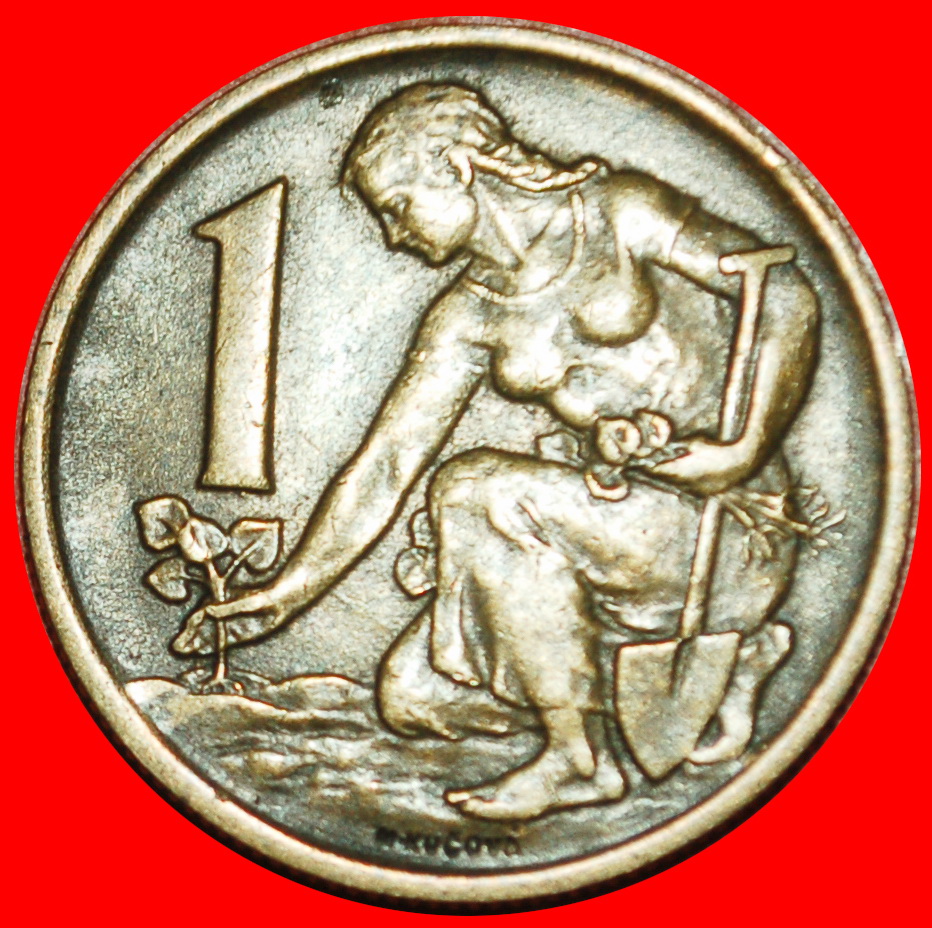 Ⰶ COMMUNISM (1961-1990): CZECHOSLOVAKIA ★ 1 CROWN 1963 DIES I+A!★LOW START! ★ NO RESERVE!