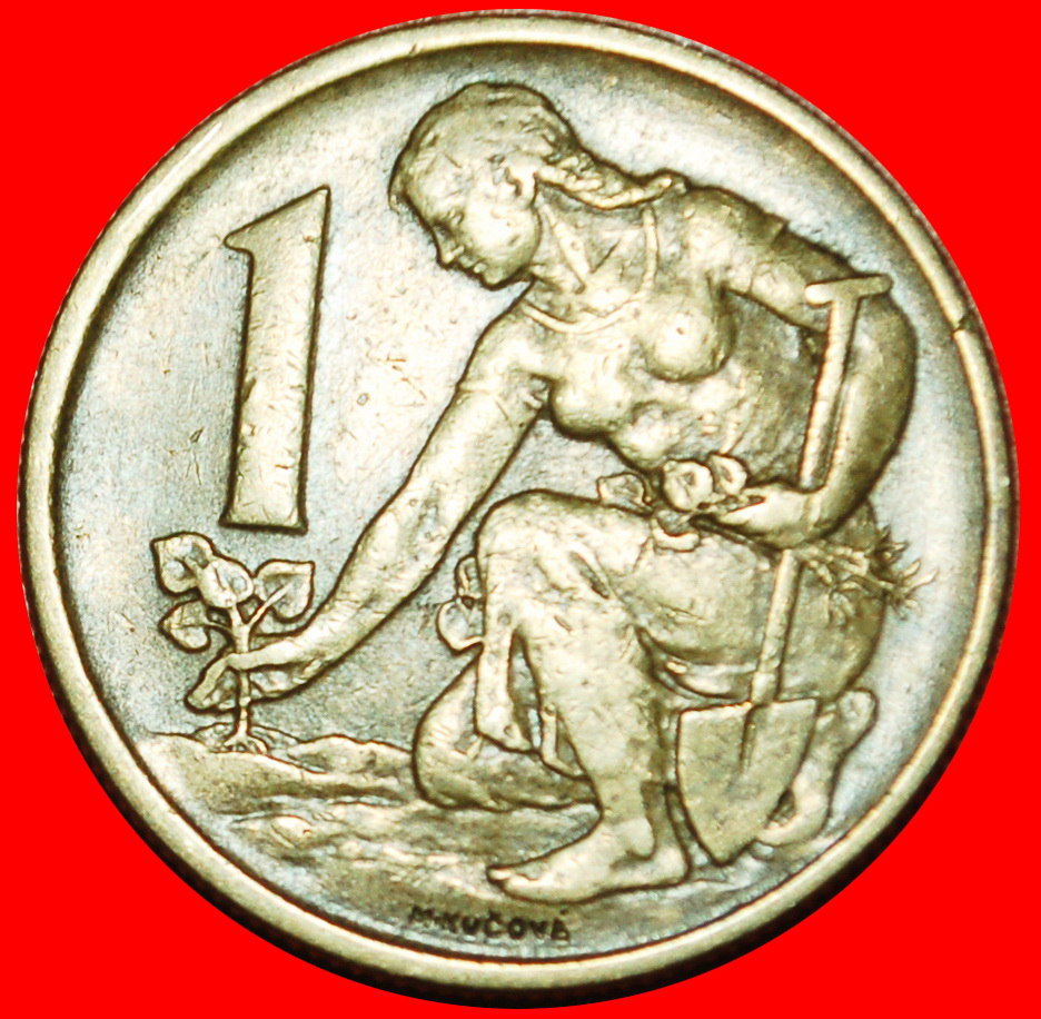 Ⰶ COMMUNISM (1961-1990): CZECHOSLOVAKIA ★ 1 CROWN 1969 DIES I+B!★LOW START! ★ NO RESERVE!