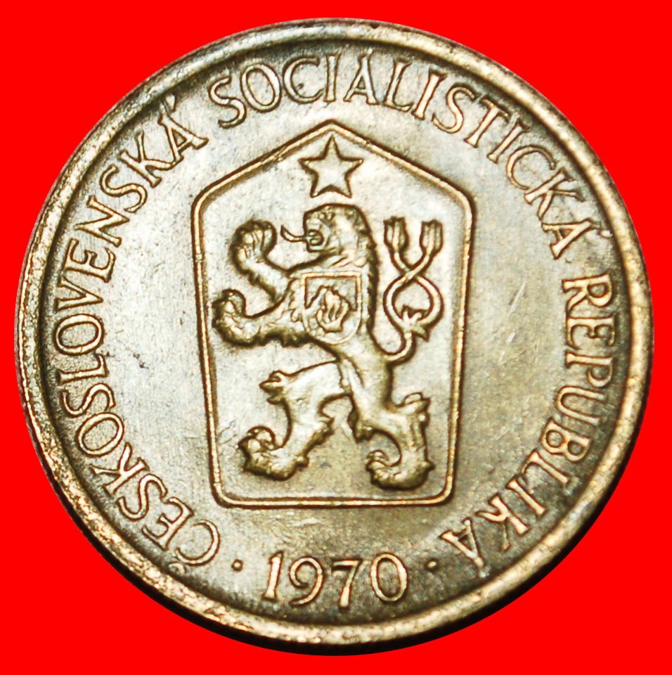  Ⰶ KOMMUNISMUS (1961-1990): TSCHECHOSLOWAKEI ★ 1 KRONE 1970 STEMPEL I+B!★OHNE VORBEHALT!   