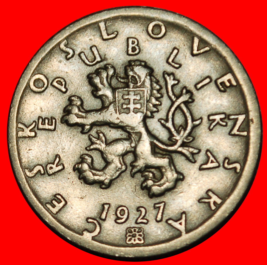  Ⰶ DOPPELKREUZ 1921-1931:TSCHECHOSLOWAKEI★50 HELLER 1927 LÖWE★SELTEN★ENTDECKUNG MÜNZE★OHNE VORBEHALT!   
