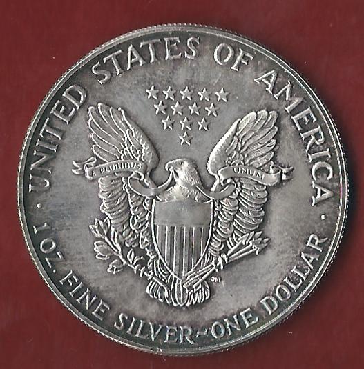  USA 1 D. Silver Eagle 1987 St  ohne Kapsel. Koblenzer Münzen Studio Koblenz Frank Maurer AL888   
