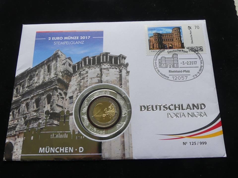  Numisbrief Deutschland 2 Euro im Polymerring , 2017 „Porta Nigra“   