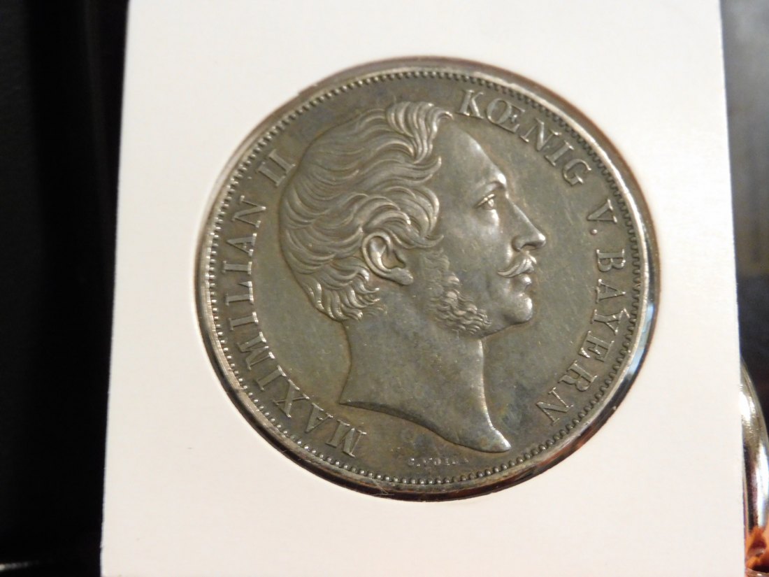 GERMANY 2 GULDEN 1855 BAVARIA.GRADE-PLEASE SEE PHOTOS.