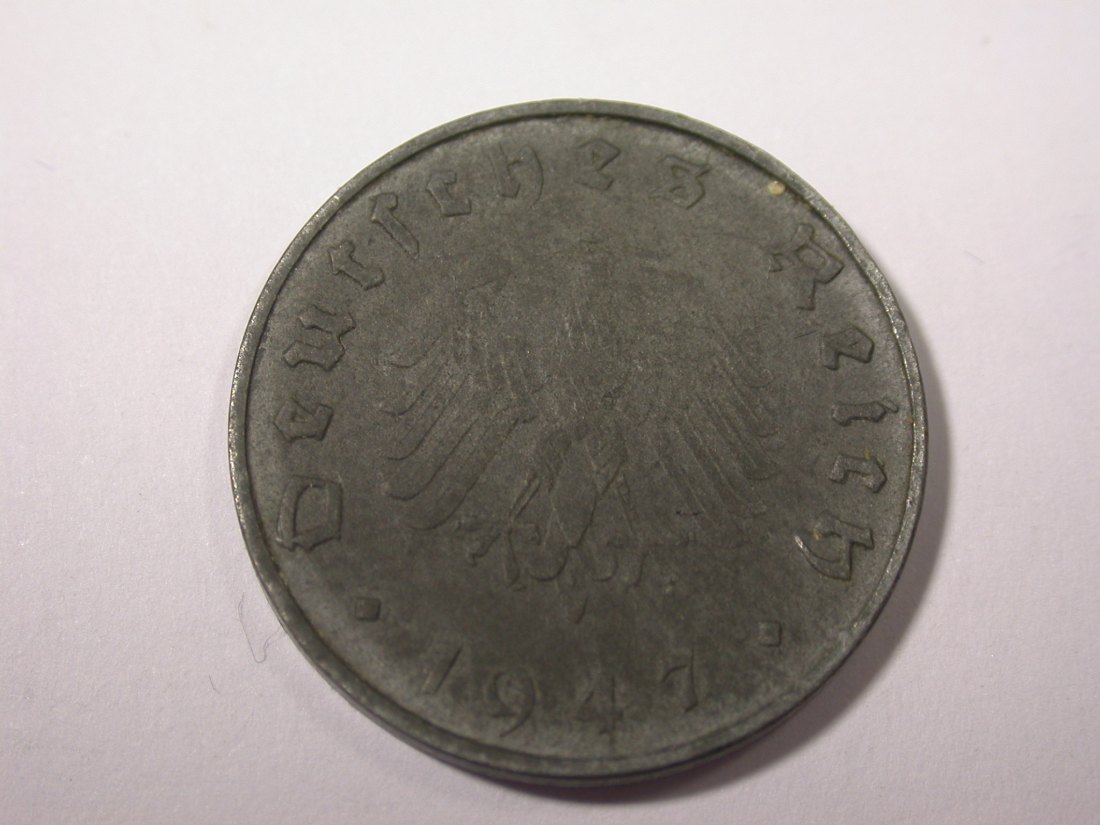  I17 Aliierte Besatzung 10 Pfennig 1947 A in vz-st   Originalbilder   