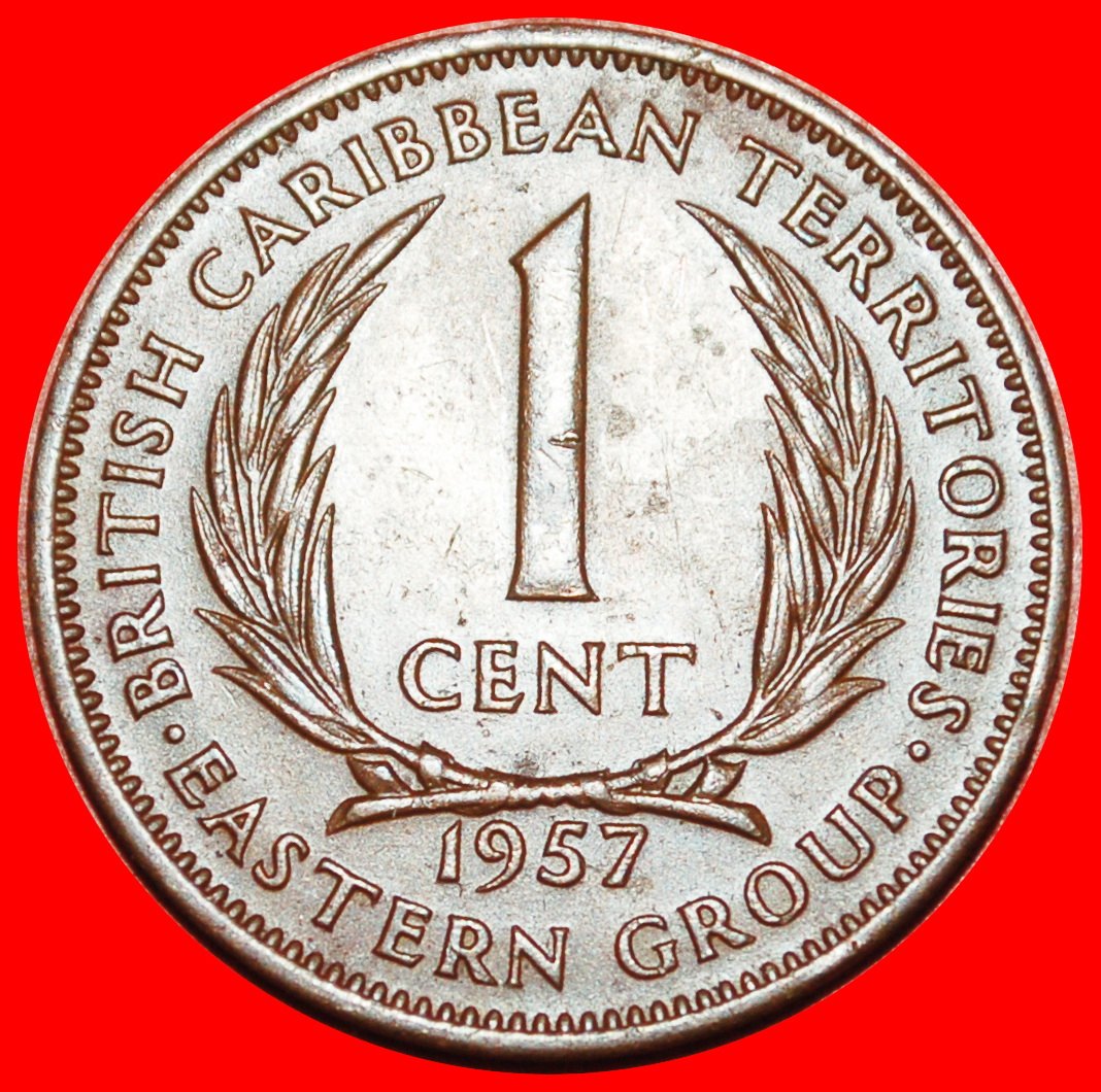 Ⰶ GREAT BRITAIN (1955-1965): BRITISH CARIBBEAN TERRITORIES ★ 1 CENT 1957! LOW START ★ NO RESERVE!