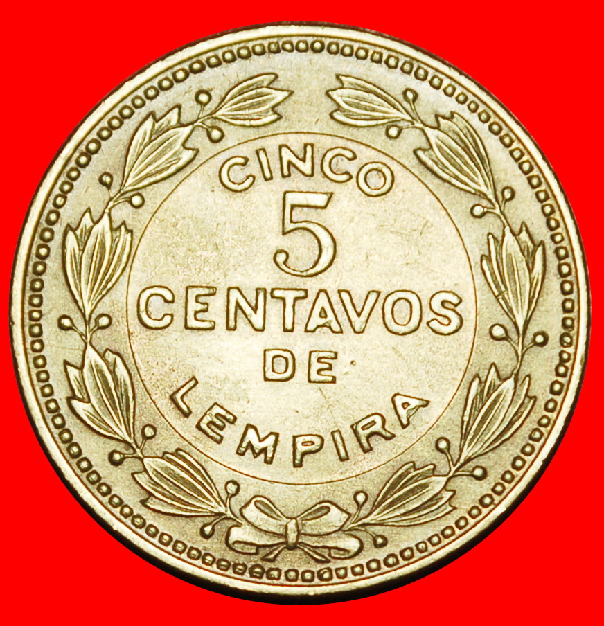 Ⰶ GREAT BRITAIN YELLOW (1976-1989):HONDURAS★5 CENTAVOS DE LEMPIRA 1975 1821! LOW START ★ NO RESERVE!