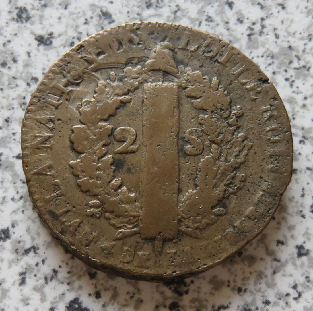  Frankreich 2 Sols 1792 W   