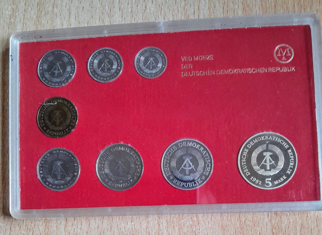  DDR Kursmünzensatz 1982 PP Original verpackt   