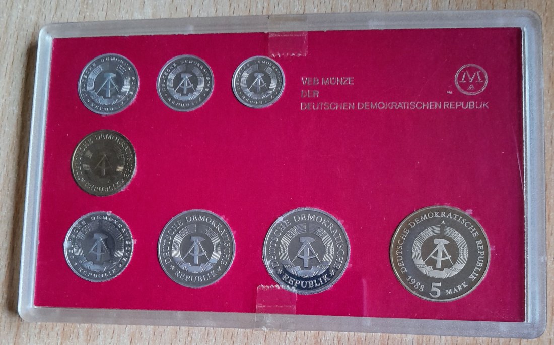  DDR Kursmünzensatz 1988 PP Original verpackt   