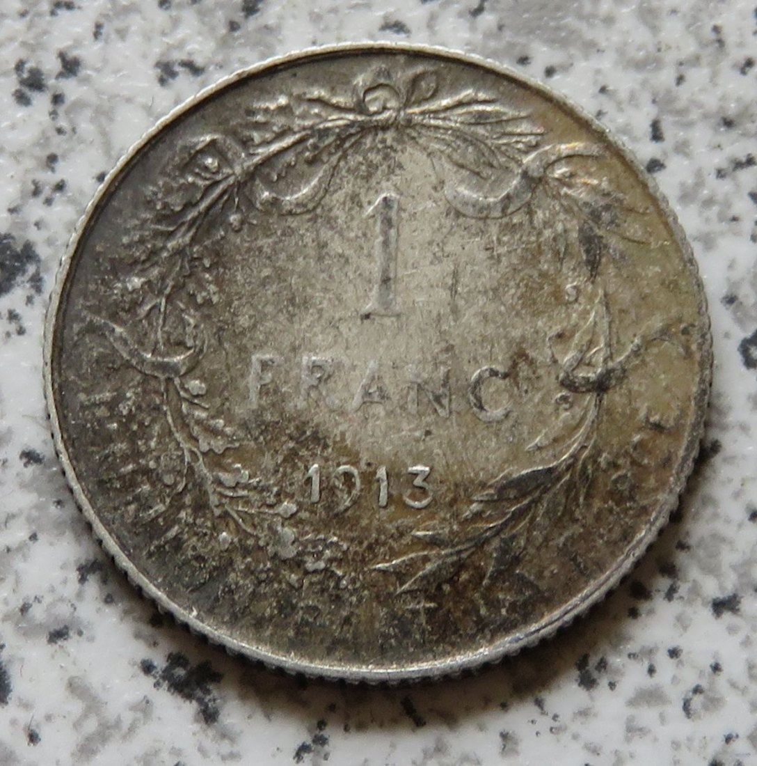  Belgien 1 Franc 1913, französisch   