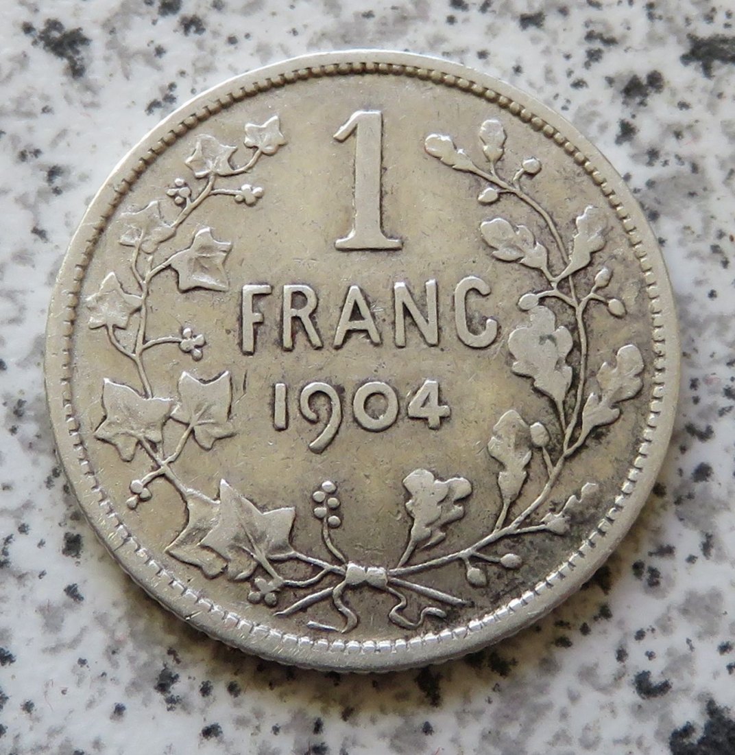  Belgien 1 Franc 1904, französisch   
