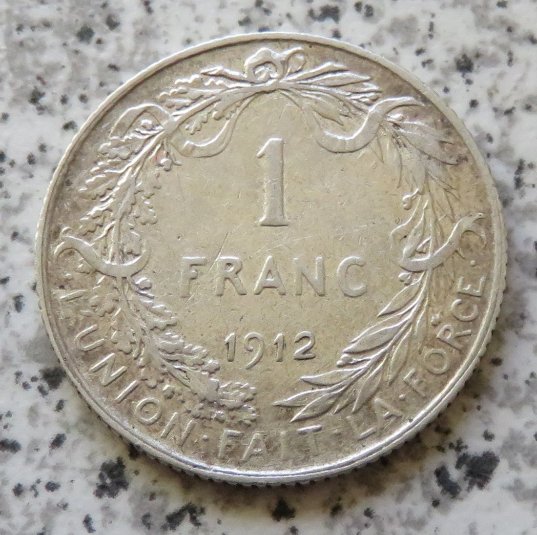  Belgien 1 Franc 1912, französisch   