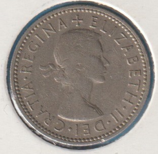  Grossbritannien 1 Shilling K-N 1963  Schön Nr.390 (DK 197 )   