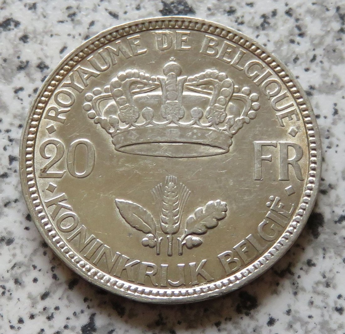  Belgien 20 Francs 1935   