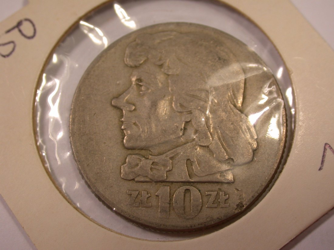 I18 Polen 10 Zloty 1959 Kosciuszko in ss Originalbilder