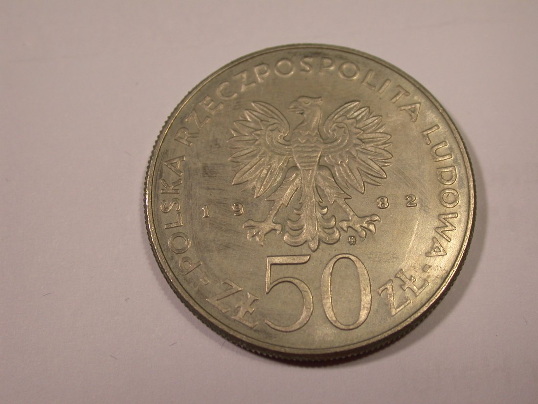  I18  Polen  50 Zloty 1982 Boleslaw in f.st/St angelaufen Originalbilder   