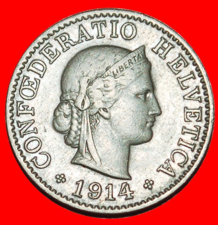 Ⰶ LIBERTY (1879-2025): SWITZERLAND ★ 5 RAPPEN 1914B! DIES 1+A! LOW START ★ NO RESERVE!