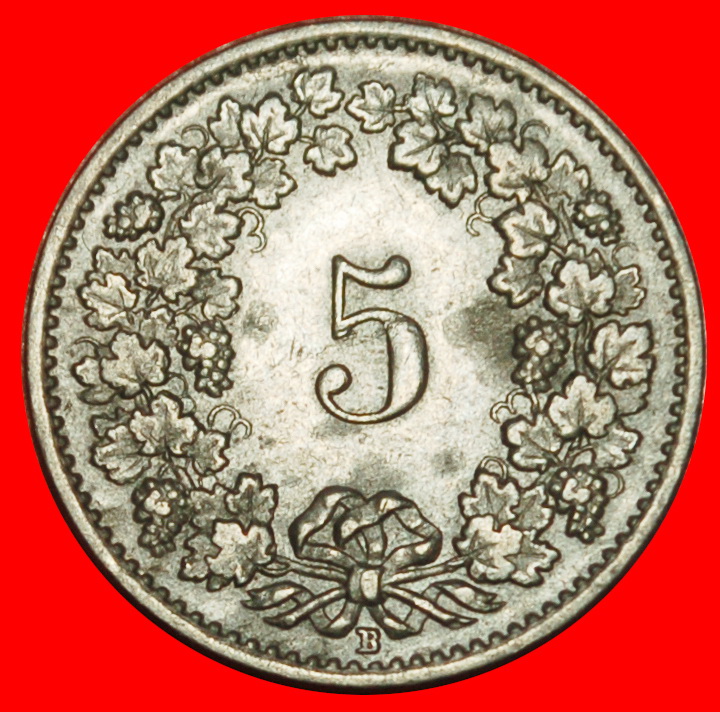  Ⰶ FREIHEIT (1879-2025): SCHWEIZ ★ 5 RAPPEN 1921B! STEMPEL 1+A! ★OHNE VORBEHALT!   