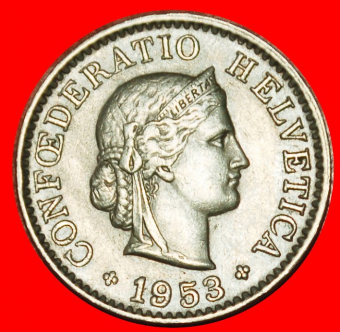 Ⰶ LIBERTY (1879-2025): SWITZERLAND ★ 5 RAPPEN 1953B! DIES 1+A! LOW START ★ NO RESERVE!