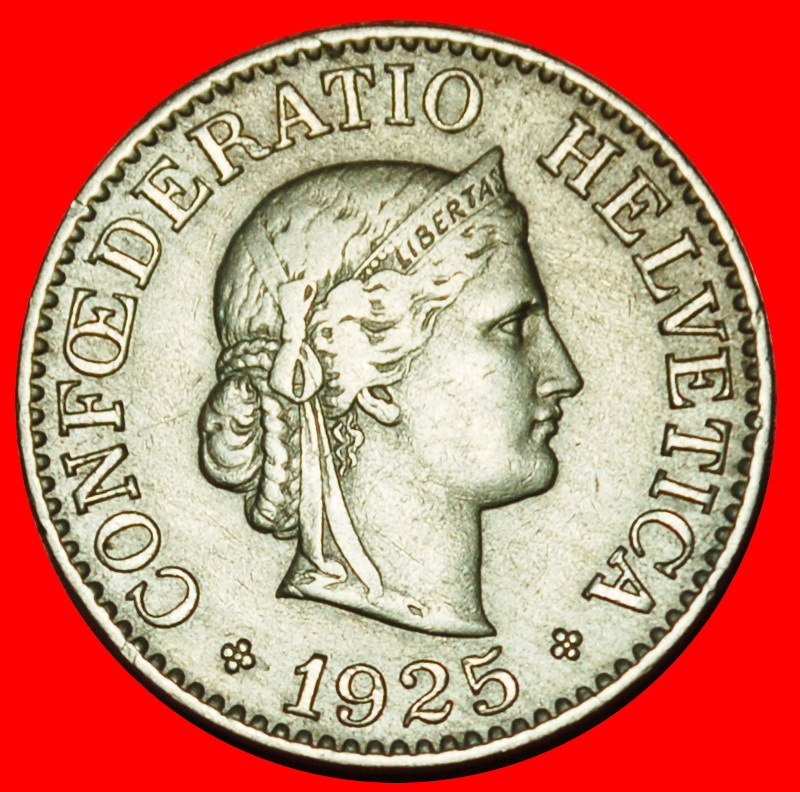 Ⰶ LIBERTY (1879-2025): SWITZERLAND ★ 10 RAPPEN 1925B! DIES 1+A! LOW START ★ NO RESERVE!