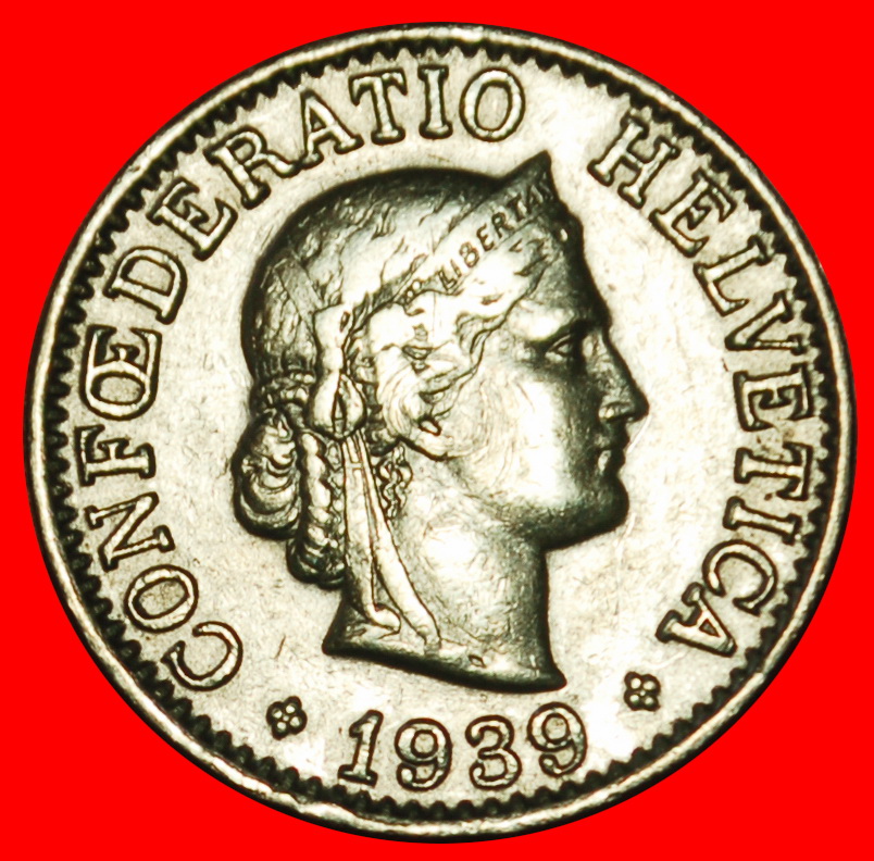 Ⰶ LIBERTY (1879-2025): SWITZERLAND ★ 10 RAPPEN 1939B! DIES 1+A! LOW START ★ NO RESERVE!