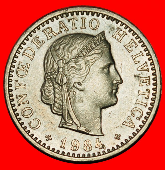 Ⰶ LIBERTY (1881-2025): SWITZERLAND ★ 20 RAPPEN 1984 DIES 2+B! LOW START ★ NO RESERVE!