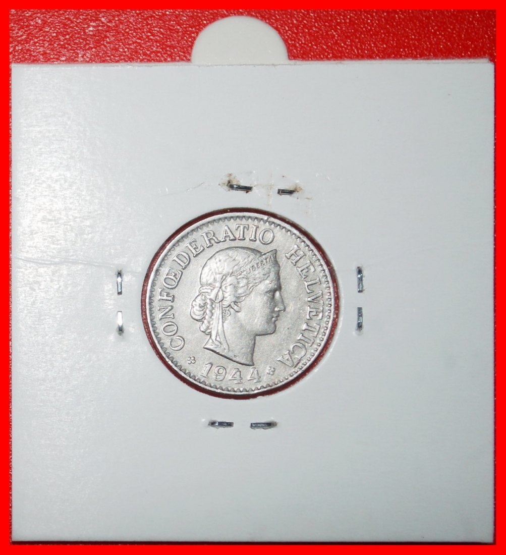 Ⰶ LIBERTY (1879-2024): SWITZERLAND ★ 10 RAPPEN 1944B 1+A! WARTIME 1939-1945★LOW START ★ NO RESERVE!