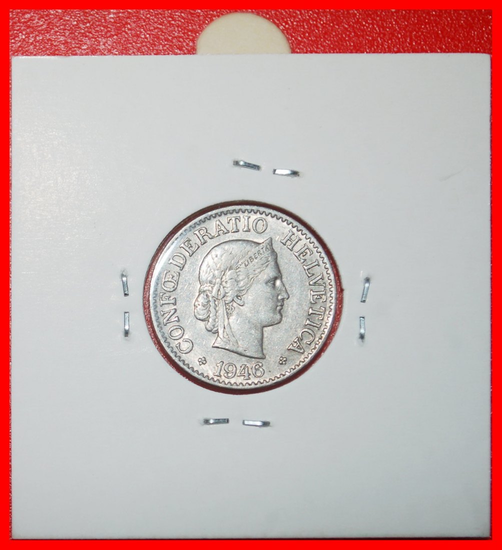 Ⰶ LIBERTY (1879-2025): SWITZERLAND ★ 10 RAPPEN 1946B! DIES 1+A! IN HOLDER! ★LOW START ★ NO RESERVE!