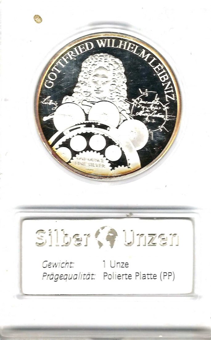  Samoa 5 Dollar Gottfried W.Leibniz 1 OZ PP 2016 Golden Gate Münzenankauf Koblenz Frank Maurer Al620   