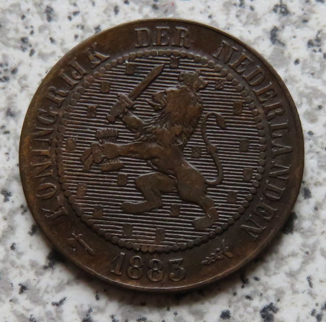  Niederlande 2,5 Cent 1883 / Niederlande 2 1/2 Cent 1883, bester Jahrgang   