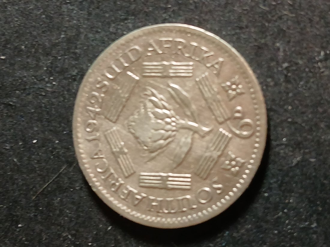 South Africa - 6 Pence 1942 silber