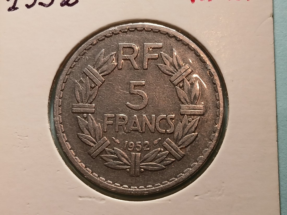 France - 5 Francs 1952 selten