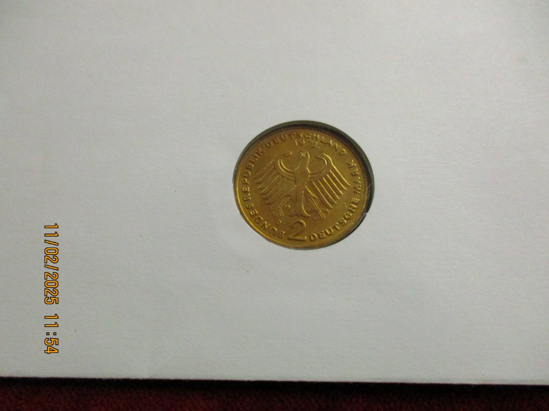  Numisbrief mit 2 Mark Münze Theodor Heuss   