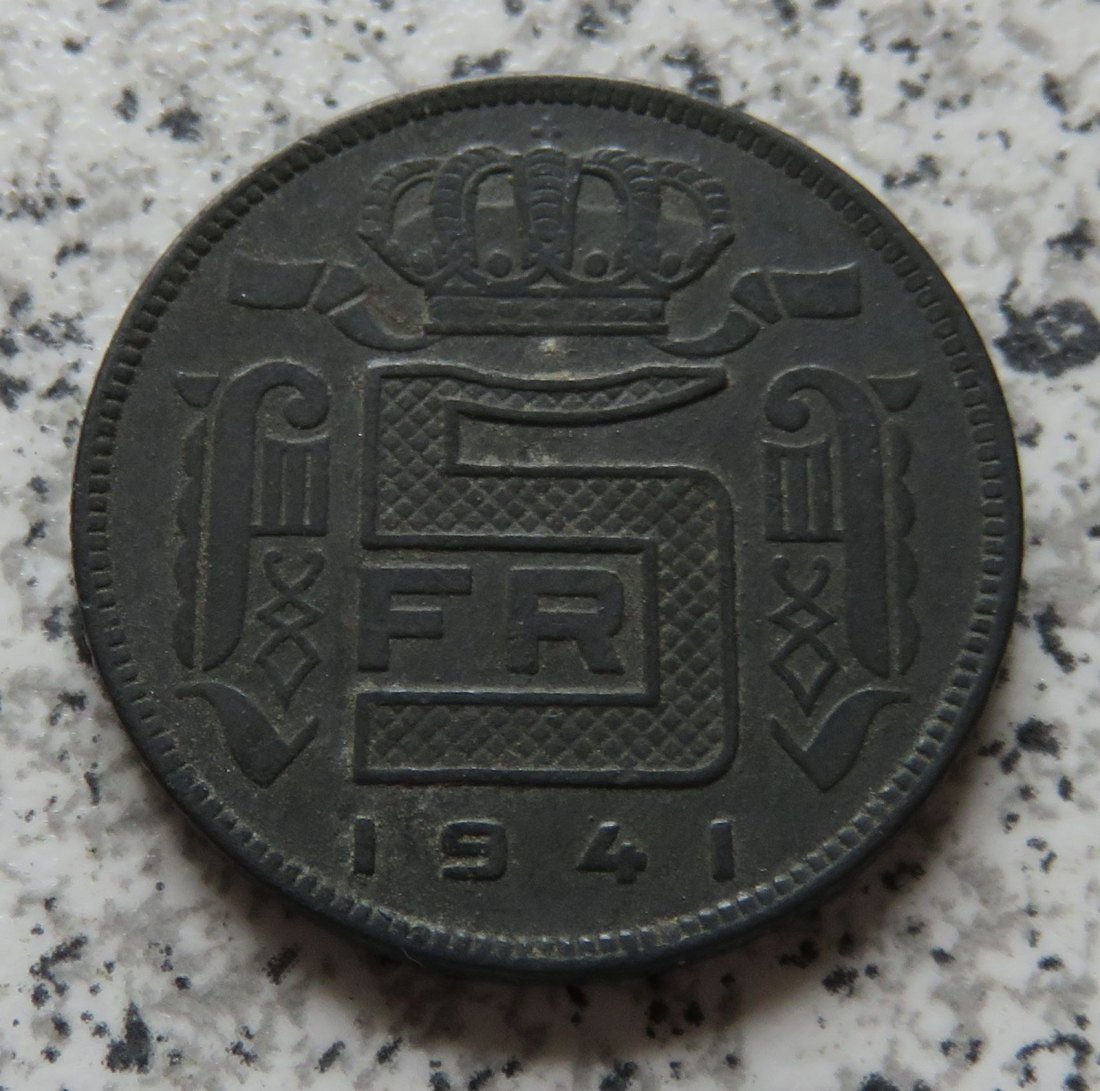  Belgien 5 Francs 1941, französisch   
