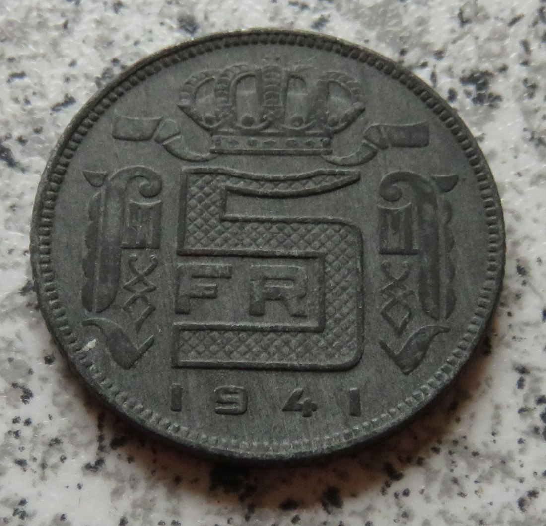  Belgien 5 Francs 1941, flämisch   