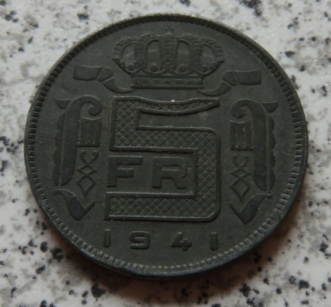  Belgien 5 Francs 1941, flämisch   