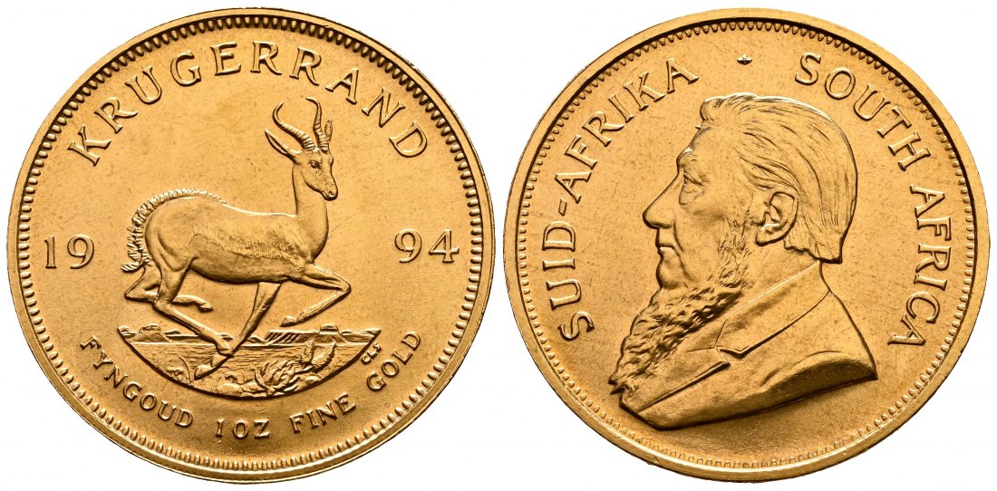 PEUS 2434 Süd-Afrika 31,1 g Feingold Krügerrand GOLD Unze 1994 Stempelglanz