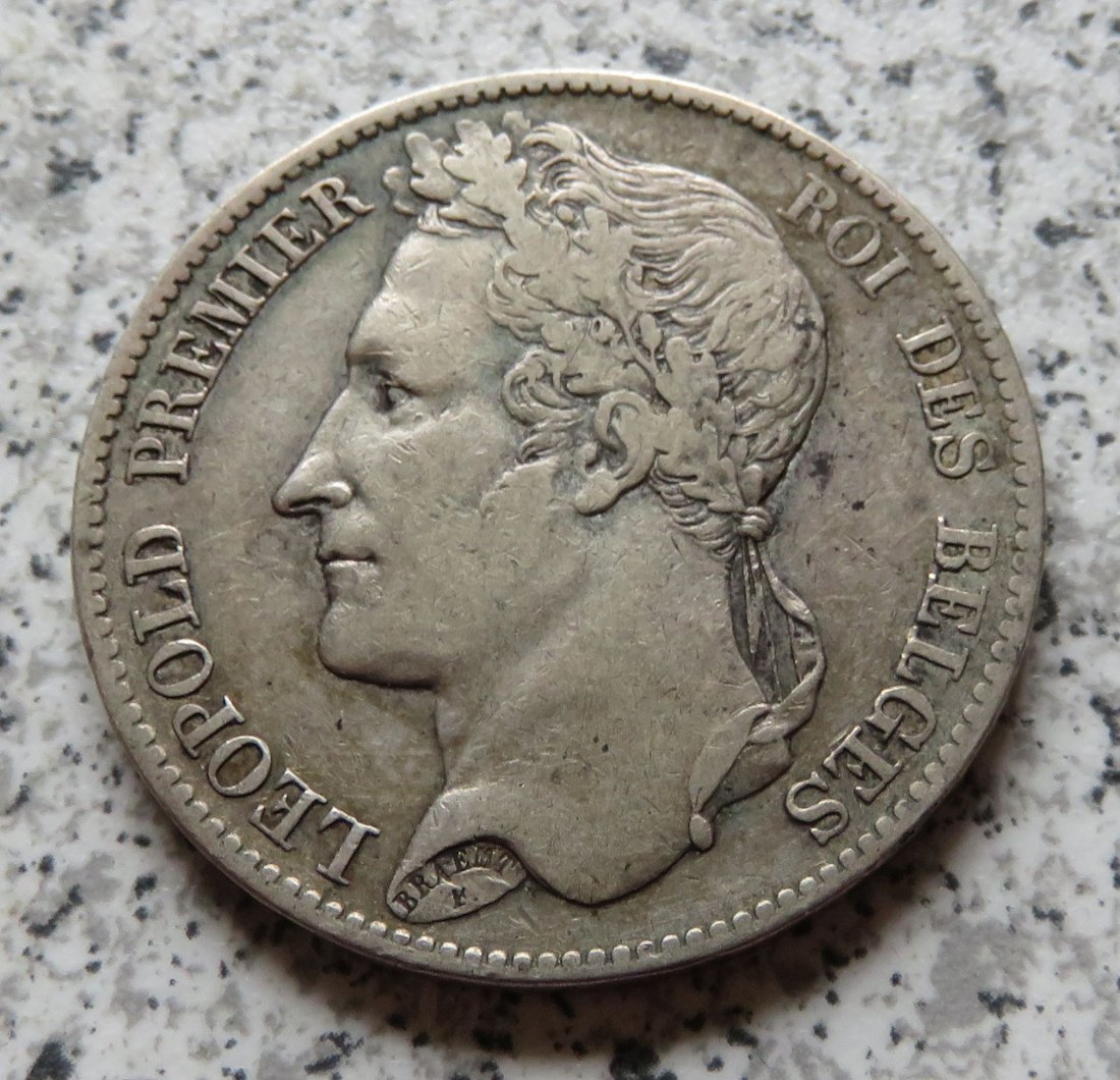  Belgien 5 Francs 1849, KM 3.2   