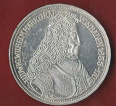 5 Mark M.v.Baden 1955 Koblenzer Münzen Studio Koblenz Frank Maurer AI476   