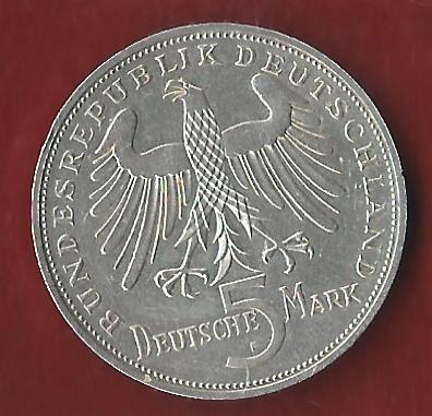  5 Mark Schiller 1955 Koblenzer Münzen Studio Koblenz Frank Maurer AI480   