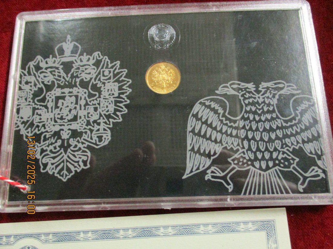 Russland 5 Rubel Gold 1898 Nikolaus II. 1894-1917 in Hartplastikverpackung Bank Russia   