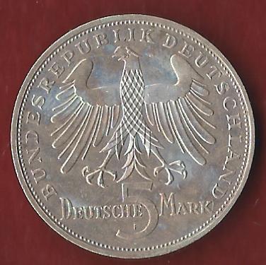  5 Mark Schiller 1955 Koblenzer Münzen Studio Koblenz Frank Maurer AI483   