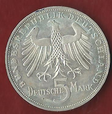  5 Mark Schiller 1955 Koblenzer Münzen Studio Koblenz Frank Maurer AI484   
