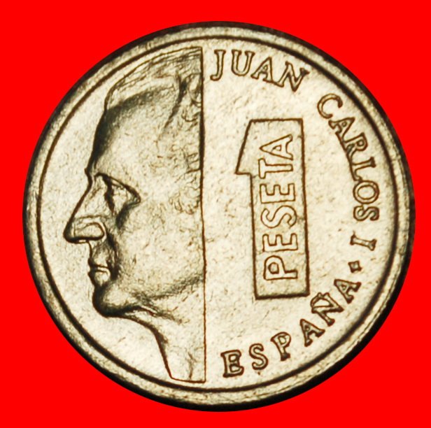 Ⰶ 3 CROWNS (1989-2001): SPAIN★1 PESETA 1989 ERROR! JUAN CARLOS I (1975-2014)★LOW START ★ NO RESERVE!