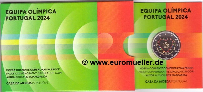 Portugal 2 Euro Gedenkmünze 2024...Olympia...PP   